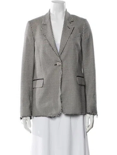 Pre-owned Golden Goose Wool Plaid Print Blazer In Multi