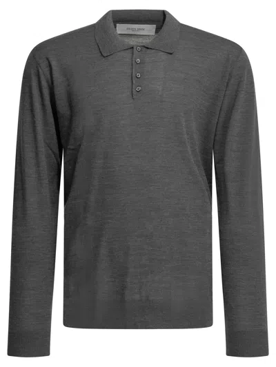 Golden Goose Wool Polo Sweater In White