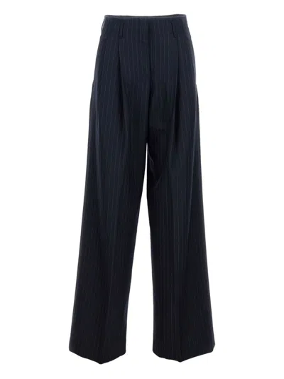 Golden Goose Wool Sartorial Trousers In Blue