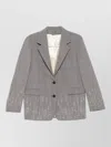 Golden Goose Wool Single Breasted Jacket Check Pattern In Multi
