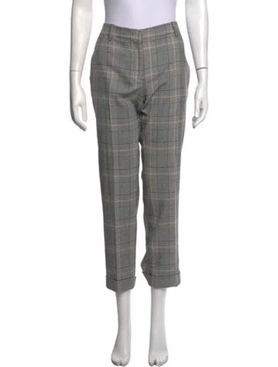 Pre-owned Golden Goose Wool Straight Leg Pants In Grey