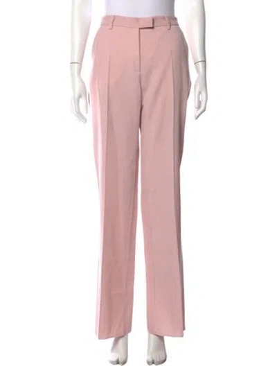 Pre-owned Golden Goose Wool Straight Leg Pants In Pink