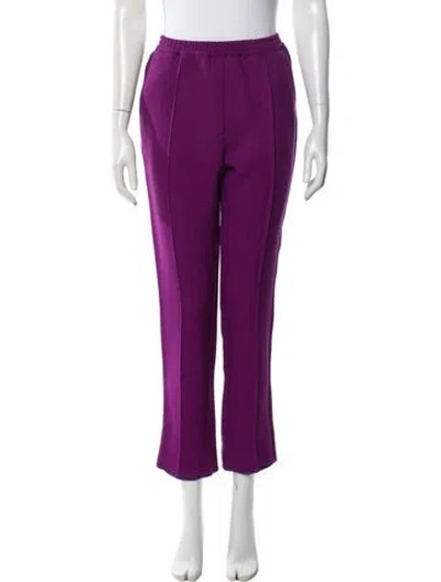 Pre-owned Golden Goose Wool Straight Leg Pants In Purple
