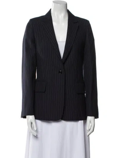 Pre-owned Golden Goose Wool Striped Blazer In Blue