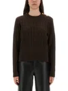 Golden Goose Brown Wool Blend Sweater In Brown