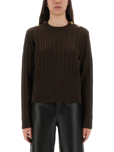 GOLDEN GOOSE WOOL SWEATER WITH BUTTON DETAIL