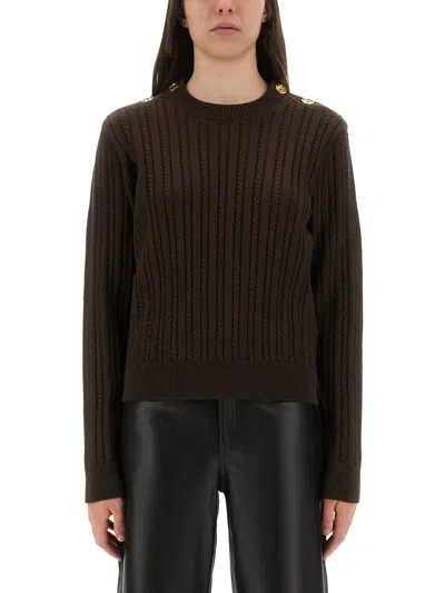 GOLDEN GOOSE WOOL SWEATER WITH BUTTON DETAIL