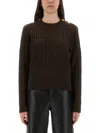 Golden Goose Brown Wool Blend Sweater In Brown