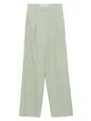 Golden Goose Tailored Trousers With Belt Loops And Pockets In Green