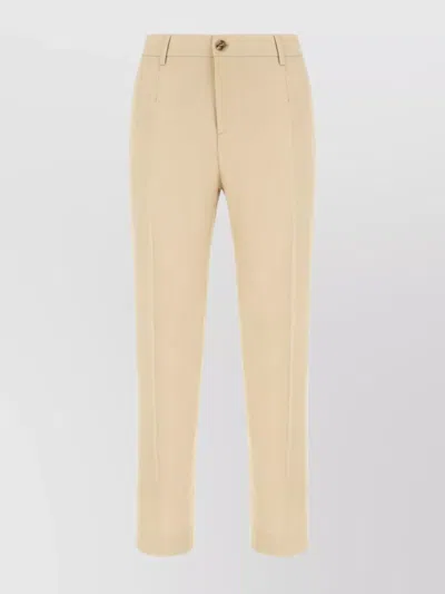 Golden Goose Wool Trousers With Pockets And Loops In White