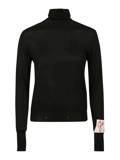 GOLDEN GOOSE SUÉTER CON CUELLO ALTO - NEGRO