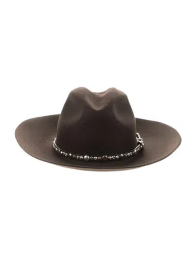 Pre-owned Golden Goose Wool Unisex Fedora  W/tags In Brown