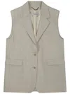 Golden Goose Beige Solid Notched Lapel Jacket In White