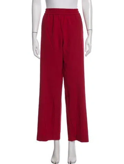 Pre-owned Golden Goose Wool Wide Leg Pants In Red