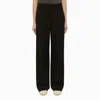 Golden Goose Wool Wide-leg Trousers In Black