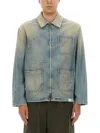 Golden Goose 'mackenzie' Denim Jacket Featuring Faded Effect In Blue