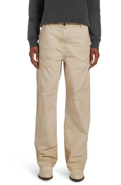 Golden Goose Workwear Cotton Cargo Pants In Ecru