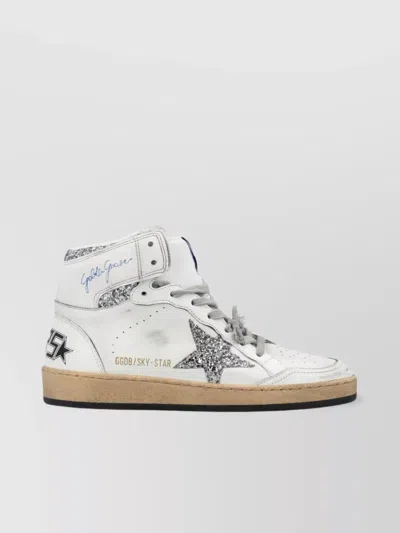 Golden Goose Worn Star High Top Sneakers In Grey