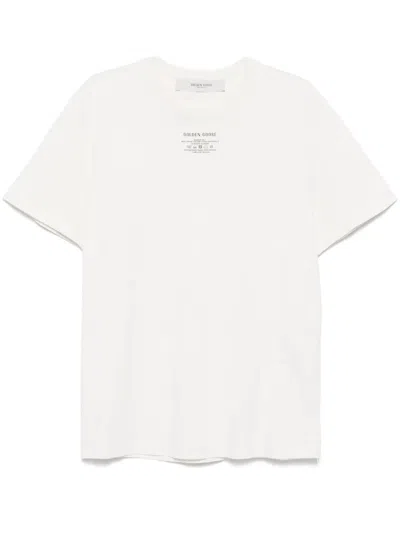 Golden Goose Worn-white T-shirt