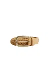Golden Goose Woven Belt In Brown