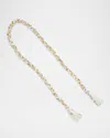 Golden Goose Woven Chain & Fabric Bag Charm Strap In Butter