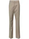 Golden Goose Relaxed Wool Straight Leg Pants In Brown