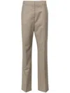 Golden Goose Relaxed Wool Straight Leg Pants In Brown