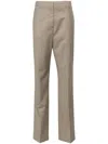Golden Goose Relaxed Wool Straight Leg Pants In Brown