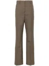 Golden Goose Relaxed Pied De Poule Check Pants In 82699 Beige/black/savvy Red