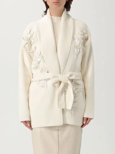 Golden Goose Yellow Cotton Cardigan In White