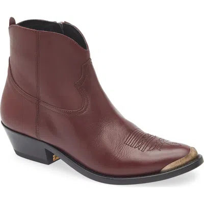 Golden Goose Young Western Boot In Bordeaux
