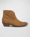 GOLDEN GOOSE YOUNG ZIP SUEDE WESTERN BOOTIES