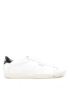 Golden Goose 'matchstar' White Low Top Sneakers With Logo Patch On The Tongue And Contrasting Heel With Logo In Azul
