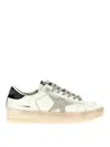 Golden Goose White Sneakers With Star Detail In Leather Man In Blue