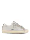 Golden Goose Beige Cow Leather Superstar Sneakers With Contrasting Black Detailing In Nude