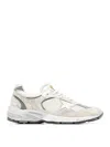Golden Goose Dad-star Man In White And Gray Suede And White Leather Star In Multi