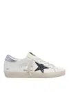 Golden Goose Super Star Leather Upper And Toe Glitter Star Laminated Heel
