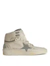 Golden Goose Sky Star White Leather Sneakers In White