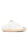 Golden Goose Super-star Sabot Lace-up Sneakers In White