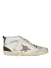 Golden Goose Mid Star Glitter-detail Sneakers In White
