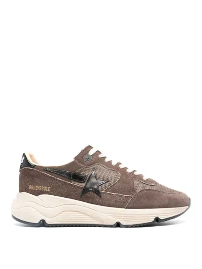 Golden Goose Star-patch Suede Panelled Sneakers In Brown