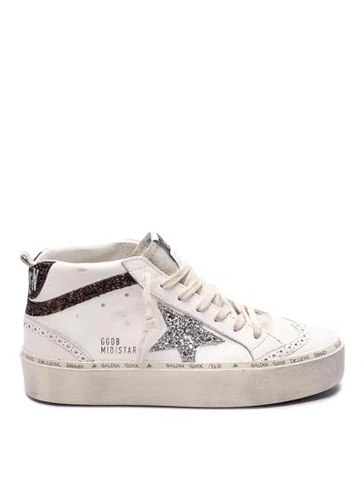 Golden Goose Mid Star High Top Sneakers In White