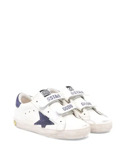 Golden Goose Kids' Old School Leather Low-top Sneakers In White