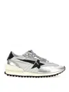 Golden Goose Marathon Nylon Sneakers With Silver Ripstop And Black Star Shoes