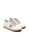 Golden Goose Ball Star Leather Sneakers In White