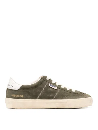 Golden Goose Soulstar Suede Sneakers In Dark Green