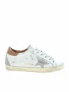 Golden Goose Super Star Leather Sneakers In Blanco