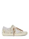 Golden Goose Zebra-pattern Sneakers With Suede Accents In Multi
