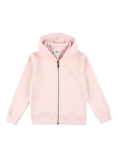 Golden Goose Kids' Zip-up Hoodie In Pink