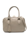 Golden Goose Zipped Khaki Tote Bag In Green